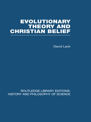 cover image of Evolutionary Theory and Christian Belief